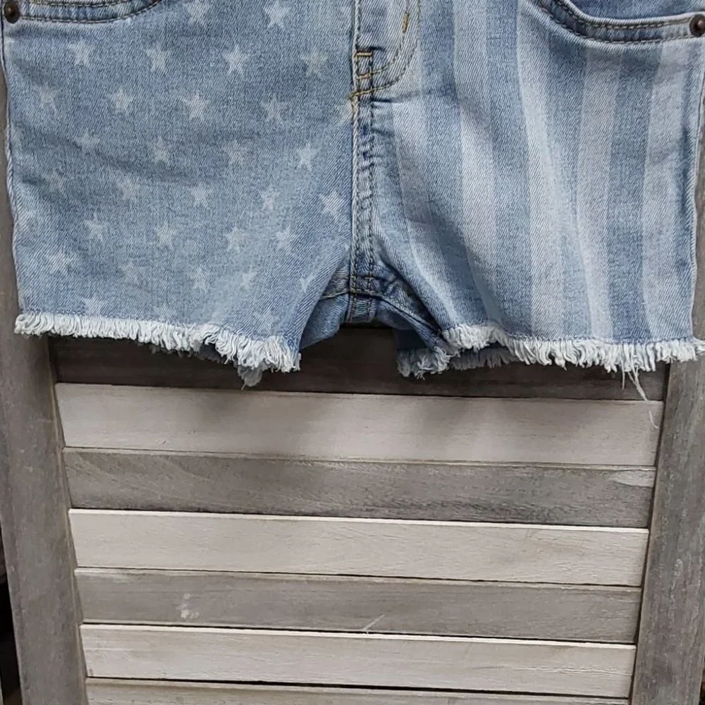 Girls' Printed Jean Shorts | Cat & Jack | Large (10/12)